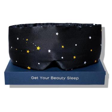 Imagem de Máscara de dormir de seda Fleur&Yang Ajustável Blackout para adultos