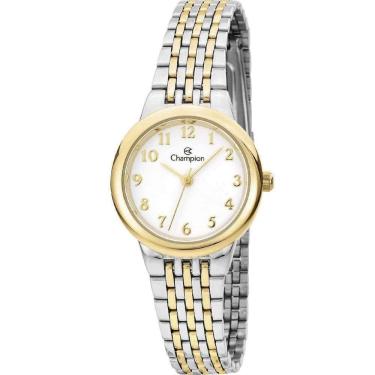 Imagem de Relógio Champion Feminino Analógico Bicolor Branco Ch24811b