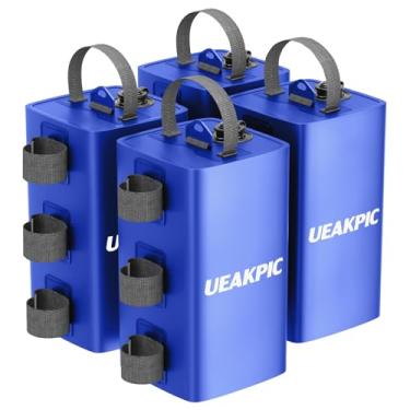 Imagem de UEAKPIC Pesos de dossel, 39,9 kg conjunto resistente de 4 sacos de perna de água para barraca para gazebos ao ar livre, guarda-chuvas, pérgulas, guarda-sóis e móveis de pátio (azul 25,5 cm C x 10)