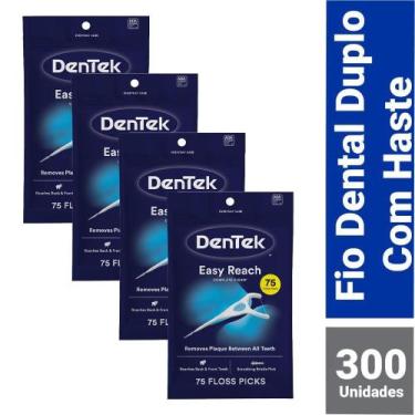 Imagem de Kit Fio Dental DenTek Floss Picks Complete Clean Easy Reach com 300 un