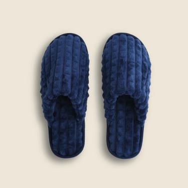 Imagem de Pantufa Premium Navy Microfibra Azul 37x38 - A\CASA