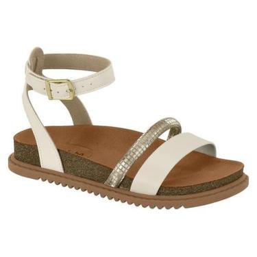 Imagem de Sandália Molekinha Infantil Plataforma Strass Brilho 2357102, 26, Bran