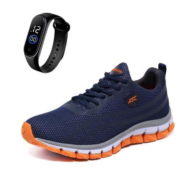 Imagem de Combo Tênis Masculino Com Relogio Fino Ideal para Caminhar, Treinar e Usar no Dia a Dia...