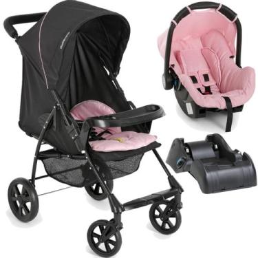 Imagem de Carrinho de Bebe Bebe Conforto Rosa Base Galzerano Romano G22 Preto Ro