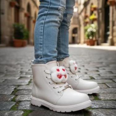 Imagem de Bota Molekinha Infantil Coturno Tratorado 2164.143 - Off-Feminino