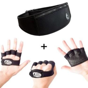 Imagem de Kit Pochete e Luva treino academia bike masculina feminina-Unissex