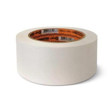 Imagem de Fita Crepe Imobiliária 48mm X 50 Metros Bege - Ideal Para Pintura E Fe