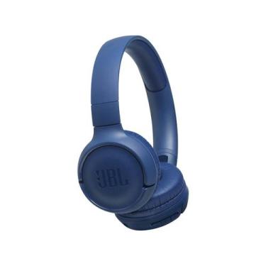 Imagem de Fone Bluetooth JBL Tune 500BT Azul Pure Bass Sem fio Com Microfone e C
