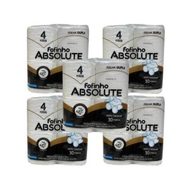 Imagem de Papel Higiênico Fofinho Duplo Absolute 05 Pct C/4 Rolos Kit
