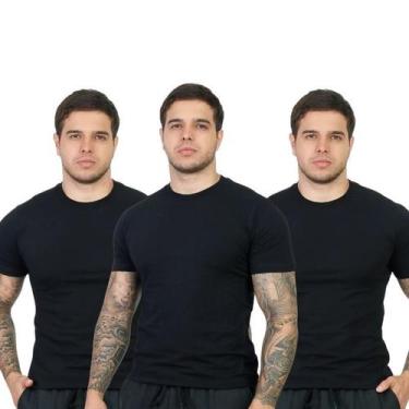 Imagem de Camiseta Masculina Básica Manga Curta Malha Queopes Peruana Austin, GG
