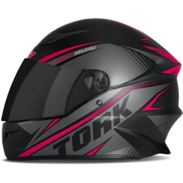 Imagem de Capacete Rosa Fechado Moto Protork R8 Pro Fosco Tamanho 58 - Pro Tork