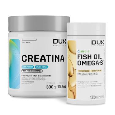 Imagem de Creatina Monohidratada 300g + Fish Oil Ômega 3 120 cápsulas-Unissex