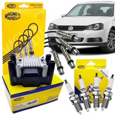 Imagem de Kit Cabo + Bobina + Velas Golf 1.6 8V Flex Original - MAGNETI MARELLI,