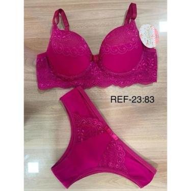 Imagem de kit com 2 conjunto de lingerie. Modelo tanga e fio - Sutiã e calcinha 