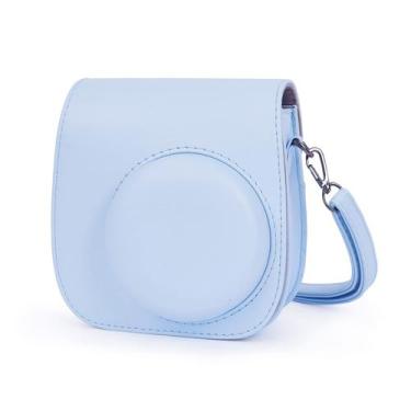 Imagem de Capa de proteção para câmera Phetium Instant mini 12 Blue Leather