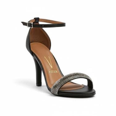 Imagem de Sandália Vizzano Social Pelica Preto Cristal Elegância -, Preto, Crist