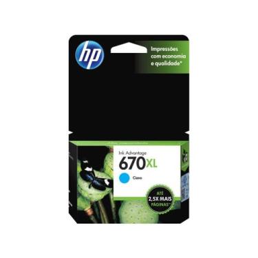 Imagem de Cartucho de Tinta HP 670 XL Ciano - Original