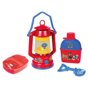 Imagem de Kit Camping de Brinquedo Paw Patrol - Lampião e Canil 4 Peças Candide