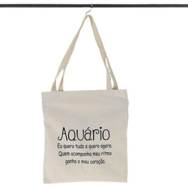 Imagem de Bolsa Ecobag 100% algodão Estampa AQUÁRIO - CARIOCA MAIS