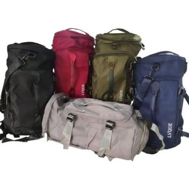 Imagem de Bolsa Feminina Transversal Que Vira Mochila Costas Mala Bordo Viagem /