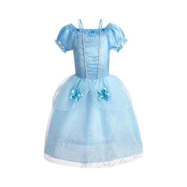 Imagem de Fantasia De Princesa Para Meninas, Vestido De Carnaval Rapunzel, Bela,