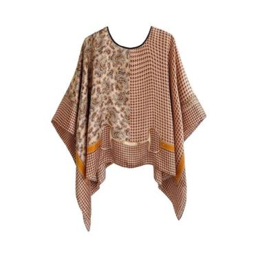 Imagem de Lenço De Seda Luxuoso Feminino 2023 Com Estampa De Designer, Grande, P