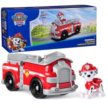 Imagem de Patrulha Canina Boneco Marshall 6 Cm Com Caminhão De Bombeiro Paw Patr
