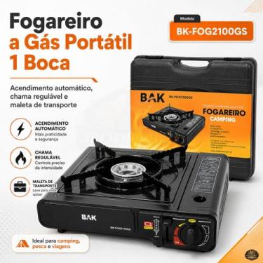 Imagem de Fogareiro Portátil a Gás Portátil 1 Boca BAK Acendimento Automático Co