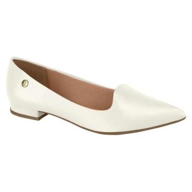 Imagem de Sapatilha Feminina Bico Fino Pelica Branco Off Vizzano 1206.261, 36