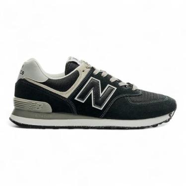 Imagem de Tênis New Balance 574v2 Masculino, 38, Preto cinza, Branco