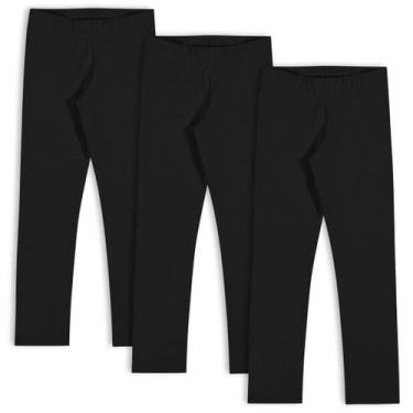 Imagem de Kit 3 Legging Infantil Preta Elian, 3