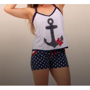 Imagem de Pijama de calor tamanho P 100% algodão - Di