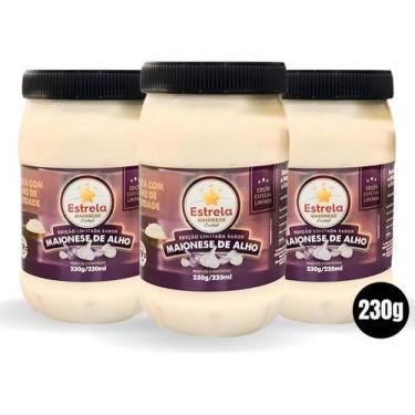 Imagem de Kit Maionese Estrela Edição Limitada Alho 230g 3 Unidades