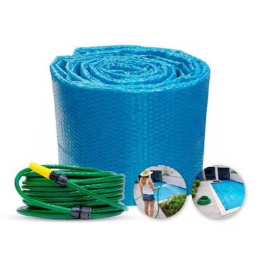 Imagem de Capa Térmica Piscina 4x2 Mts 500 Micras + Mangueira 10M - Cikala