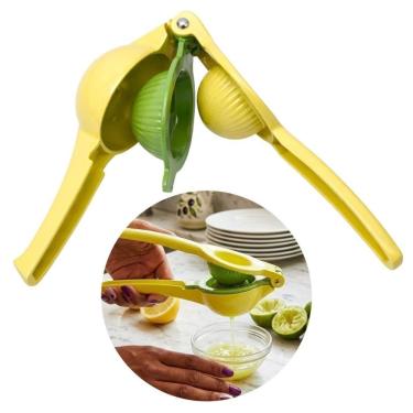 Imagem de Espremedor Manual 2 em 1 Cítricos BS40313 Alumínio com Revestimento Epóxi para Cozinha Amarelo Baker
