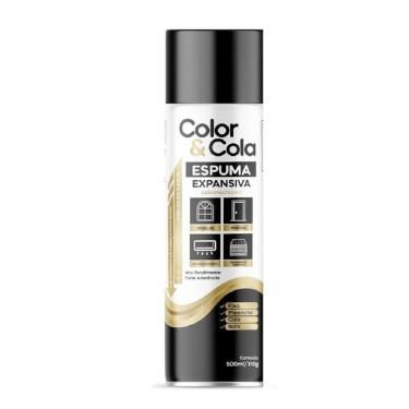 Imagem de Espuma Expansiva de Poliuretano 500ML Vedação e Isolamento Térmico Acústico Amarelo Color Total