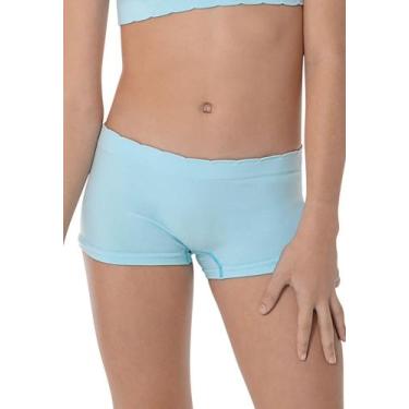 Imagem de Calcinha Infantil Calça Short Menina Ultraleve DeMillus 50030 Azul Beb