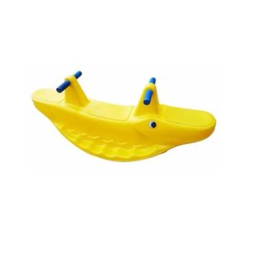 Imagem de Gangorra Dupla Jacaré Amarelo  BB Bolinhas