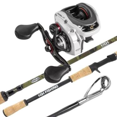 Imagem de Kit Pesca Esportiva Carretilha Brisa LS 8000 Vara Selena Makis - Marin