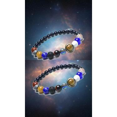 Imagem de Pulseira Sistema Solar Pedras Naturais 8mm - Congratulations Store