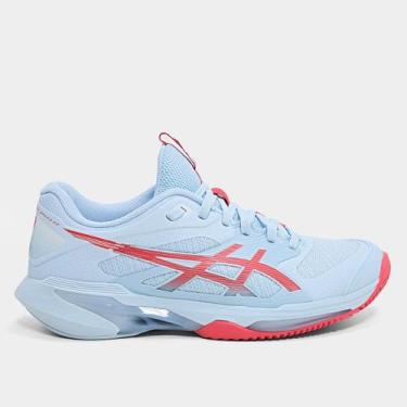 Imagem de Tênis Asics Solution Speed Ff 4 Saibro Feminino, Azul, Rosa, 36
