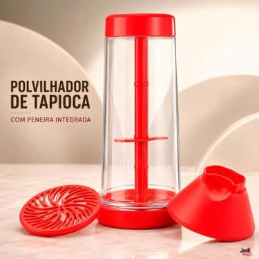 Imagem de Polvilhador de Tapioca com Peneira Integrada Funil e Recipiente Transp