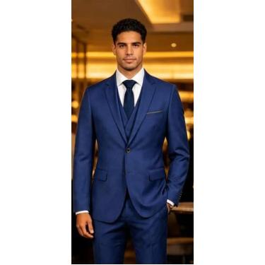 Imagem de Traje alta costura marinho navy - calça com regulagem tamanho:60cor:az
