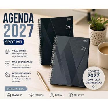 Imagem de Agenda Executiva Tilibra Spot 2027 Diária Espiral Capa Dura 200 Folhas