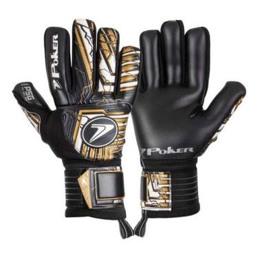 Imagem de Luva Goleiro Campo Poker Neo II Profissional -, Preto, Dourado, 11