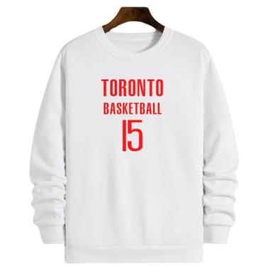 Imagem de Blusa Moletom Gola Basquete Toronto Basketball número 15 - Loja Click 