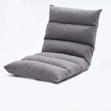 Imagem de Diumy Cadeira de chão ajustável de 6 posições, suporte confortável para as costas 0-180°, dobrável, para sofá, sala de estar, leitura, 52 x 55 x 55 cm cm
