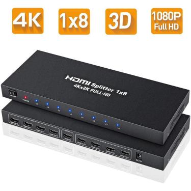 Imagem de Divisor Sinal Hdmi 2.0 1X8 4K 3840 X 2160 Splitter 8 Saidas