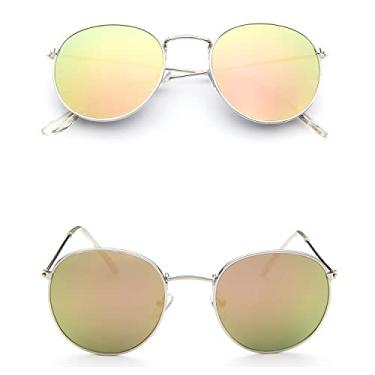 Imagem de Luxury Mirror Sunglasses Women/Men Lady Classic Round Sun Glasses UV400 Outdoor Oculos De Sol Gafas,12,China