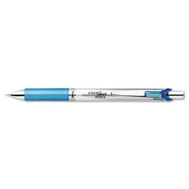 Imagem de Pentel : EnerGize Deluxe Automatic Pencil, 0.50 mm, Silver Barrel, Sky Blue Trim -:- Sold as 2 Packs of - 1 - / - Total of 2 Each